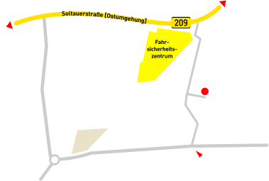 Embsen Fahr- sicherheits- zentrum DIETMAR HAUSEN GMBH Schulzentrum Embsen Bahnhofstra�e Bahn�bergang Abfahrt ADAC L�neburg Amelinghausen